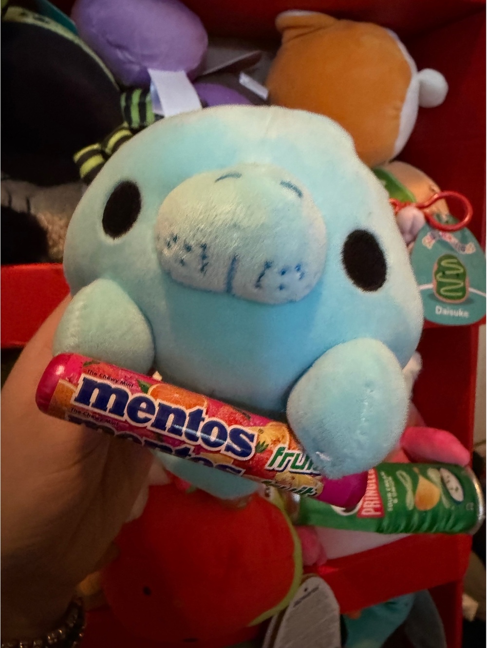 Blue sea cow /manatee plushie Zuru snackles series 2 rare